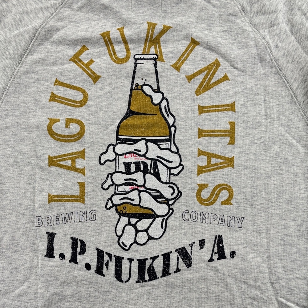 NEW! Lagunitas Men's Light Gray Pullover Hoodie - Large - Picture 8 of 11